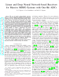 Cover page: Linear and Deep Neural Network-Based Receivers for Massive MIMO Systems With One-Bit ADCs