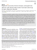 Cover page: Replicable association between human cytomegalovirus infection and reduced white matter fractional anisotropy in major depressive disorder