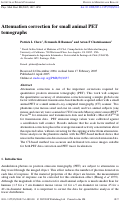 Cover page: Attenuation correction for small animal PET tomographs