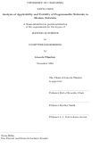 Cover page: Analysis of Applicability and Usability of Programmable Networks in Modern Networks