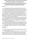 Cover page: Building sustainable communities: A project-based learning approach to modify student perceptions of the building industry