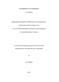 Cover page: Supporting Development of Mathematics Teaching Practices in the Context of the Common Core: An Action Research Model of Professional Development