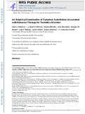 Cover page: An Empirical Examination of Symptom Substitution Associated With Behavior Therapy for Tourette's Disorder