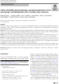 Cover page: Safety, tolerability, pharmacokinetics, and pharmacodynamics of low dose lysergic acid diethylamide (LSD) in healthy older volunteers