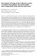 Cover page: The Impact of Large‐Scale Collective Action on Latino Perceptions of Commonality and Competition with African Americans*