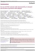 Cover page: De novo KCNA6 variants with attenuated KV1.6 channel deactivation in patients with epilepsy