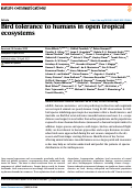 Cover page: Bird tolerance to humans in open tropical ecosystems