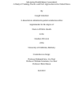 Cover page: Advancing Health Impact Assessment: A Study of Training, Practice and New Approaches in the United States