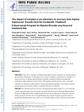 Cover page: The impact of substance use disorders on recovery from bipolar depression: Results from the Systematic Treatment Enhancement Program for Bipolar Disorder psychosocial treatment trial