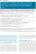 Cover page: Heterogeneity in influenza seasonality and vaccine effectiveness in Australia, Chile, New Zealand and South Africa: early estimates of the 2019 influenza season.