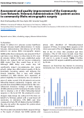 Cover page: Assessment and quality improvement of the Community Care Network: Veterans Administration (VA) patient access to community Mohs micrographic surgery