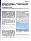 Cover page: Lipid metabolic changes in an early divergent fungus govern the establishment of a mutualistic symbiosis with endobacteria