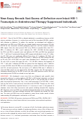 Cover page: New Assay Reveals Vast Excess of Defective over Intact HIV-1 Transcripts in Antiretroviral Therapy-Suppressed Individuals