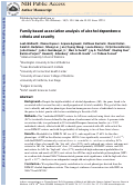 Cover page: Family-based association analysis of alcohol dependence criteria and severity.