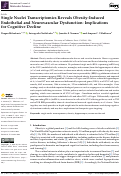 Cover page: Single Nuclei Transcriptomics Reveals Obesity-Induced Endothelial and Neurovascular Dysfunction: Implications for Cognitive Decline