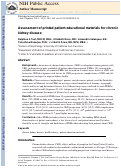 Cover page: Assessment of Printed Patient-Educational Materials for Chronic Kidney Disease