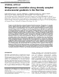 Cover page: Metagenomic covariation along densely sampled environmental gradients in the Red Sea