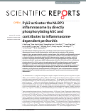 Cover page: Pyk2 activates the NLRP3 inflammasome by directly phosphorylating ASC and contributes to inflammasome-dependent peritonitis