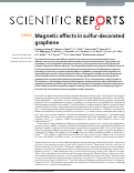 Cover page: Magnetic effects in sulfur-decorated graphene