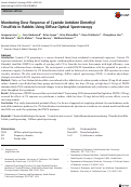 Cover page: Monitoring Dose Response of Cyanide Antidote Dimethyl Trisulfide in Rabbits Using Diffuse Optical Spectroscopy