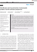 Cover page: Identification and characterization of metamorphic proteins: Current and future perspectives