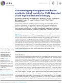 Cover page: Overcoming myelosuppression due to synthetic lethal toxicity for FLT3-targeted acute myeloid leukemia therapy