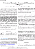 Cover page: A Possible Alternative Concept of HTS Accelerator Magnets