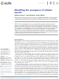 Cover page: Modelling the emergence of whisker barrels