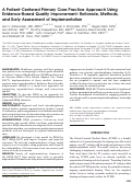 Cover page: A patient-centered primary care practice approach using evidence-based quality improvement: rationale, methods, and early assessment of implementation.