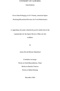 Cover page: Cross-Genre Pedagogy in 21st-Century American Opera: Evolving Educational Practices for Vocal Performance