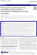 Cover page: Warming-induced permafrost thaw exacerbates tundra soil carbon decomposition mediated by microbial community