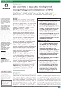 Cover page: LDL cholesterol is associated with higher AD neuropathology burden independent of APOE.