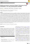 Cover page: Modeling groundwater contaminant transport in the presence of large heterogeneity: A case study comparing MT3D and RWhet.