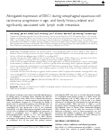 Cover page: Abrogated expression of DEC1 during oesophageal squamous cell carcinoma progression is age- and family history-related and significantly associated with lymph node metastasis