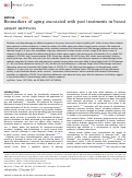 Cover page: Biomarkers of aging associated with past treatments in breast cancer survivors.