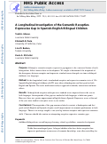 Cover page: A longitudinal investigation of the semantic receptive-expressive gap in Spanish-English bilingual children