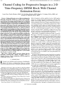 Cover page: Channel Coding for Progressive Images in a 2-D Time-Frequency OFDM Block With Channel Estimation Errors