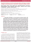 Cover page: Acquired resistance to the second-generation androgen receptor antagonist enzalutamide in castration-resistant prostate cancer.