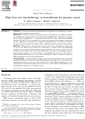 Cover page: High-dose-rate brachytherapy as monotherapy for prostate cancer