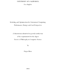 Cover page: Modeling and Optimization for Customized Computing: Performance, Energy and Cost Perspective