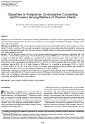 Cover page: Disparities in Postpartum Contraceptive Counseling and Provision Among Mothers of Preterm Infants