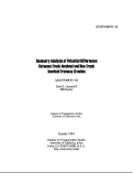 Cover page: Summary Analysis of Potential Differences Between Truck-Involved and Non-Truck Involved Freeway Crashes