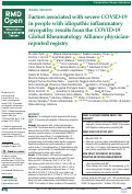 Cover page: Factors associated with severe COVID-19 in people with idiopathic inflammatory myopathy: results from the COVID-19 Global Rheumatology Alliance physician-reported registry