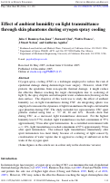Cover page: Effect of ambient humidity on light transmittance through skin phantoms during cryogen spray cooling