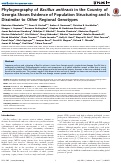 Cover page: Phylogeography of Bacillus anthracis in the Country of Georgia Shows Evidence of Population Structuring and Is Dissimilar to Other Regional Genotypes