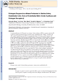 Cover page: Estrogen‐responsive nitroso‐proteome in uterine artery endothelial cells: Role of endothelial nitric oxide synthase and estrogen receptor‐β