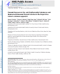 Cover page: Prenatal exposure to per- and polyfluoroalkyl substances and maternal and neonatal thyroid function in the Project Viva Cohort: A mixtures approach