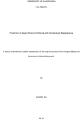 Cover page: Prediction of Septic Shock in Patients with Hematologic Malignancies