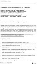 Cover page: Comparison of low-carbon pathways for California