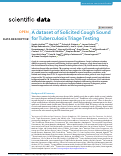 Cover page: A dataset of Solicited Cough Sound for Tuberculosis Triage Testing